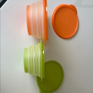 Collapsible Tupperware bowls